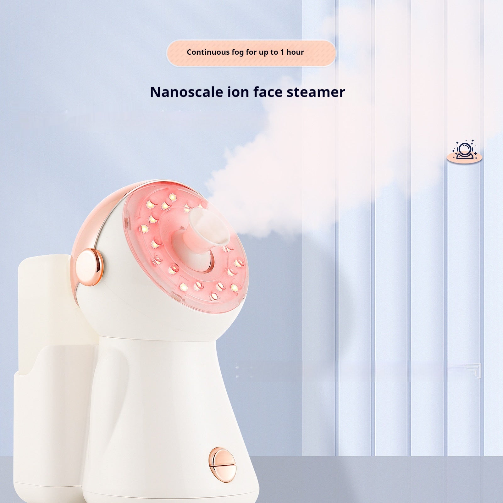 Nano Facial Steamer with 7-Color LED Light