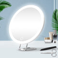 LED Lighted Makeup Mirror with Stand — Rotating, USB Rechargeable