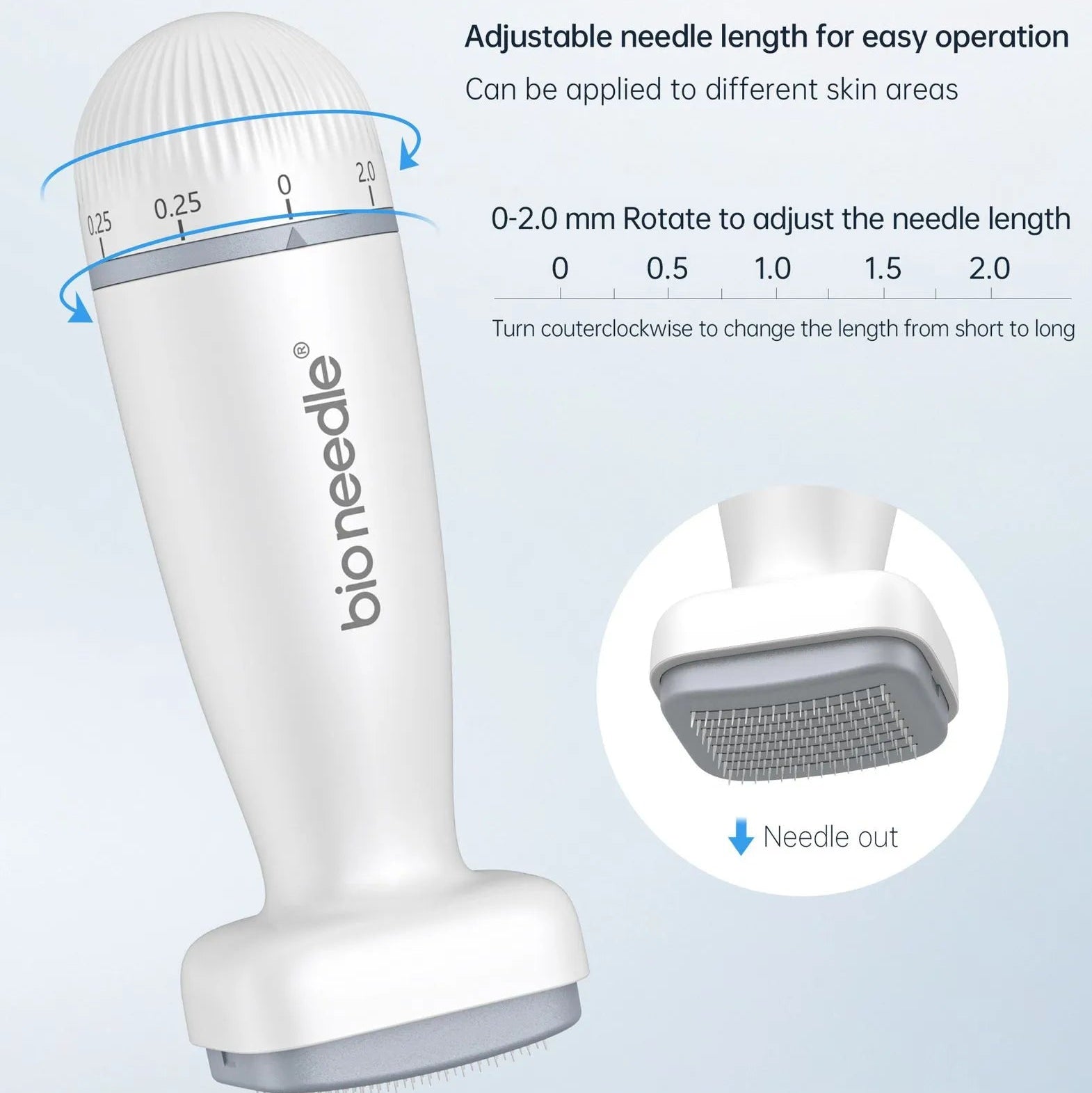 Adjustable Microneedle Stamp — 120 Pin Derma Stamp