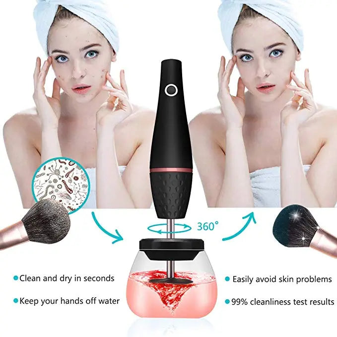 Electric Makeup Brush Cleaner & Dryer Spinner