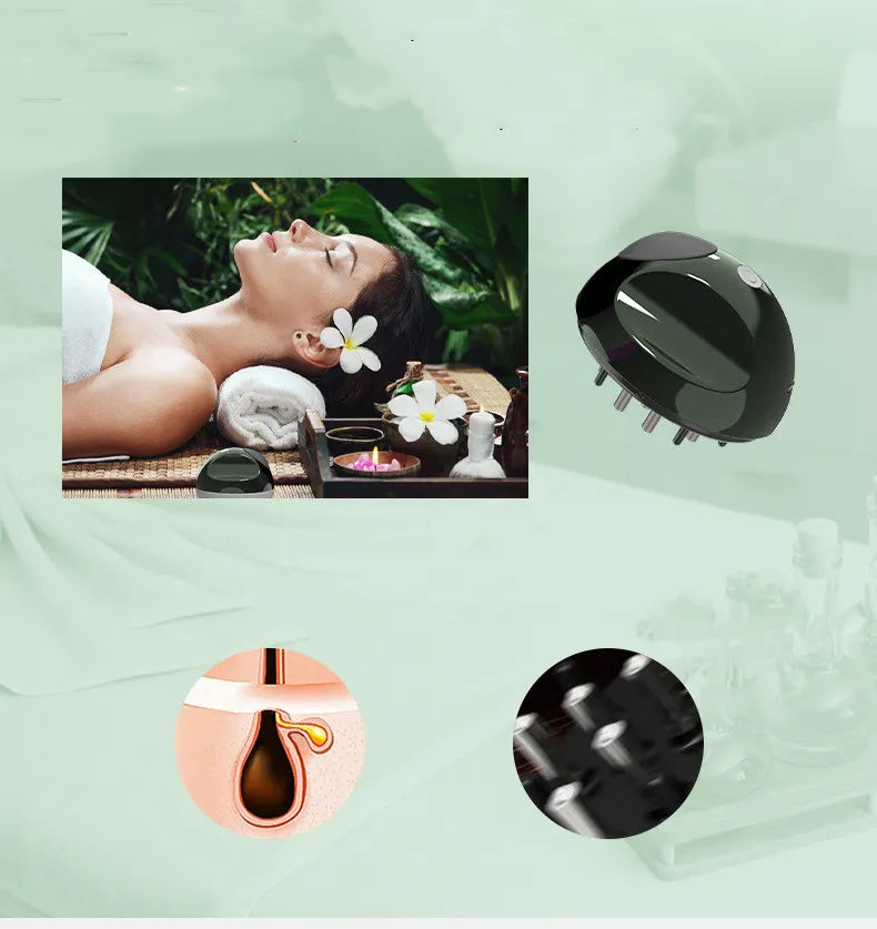 Electric Waterproof Scalp Massager Shampoo Brush