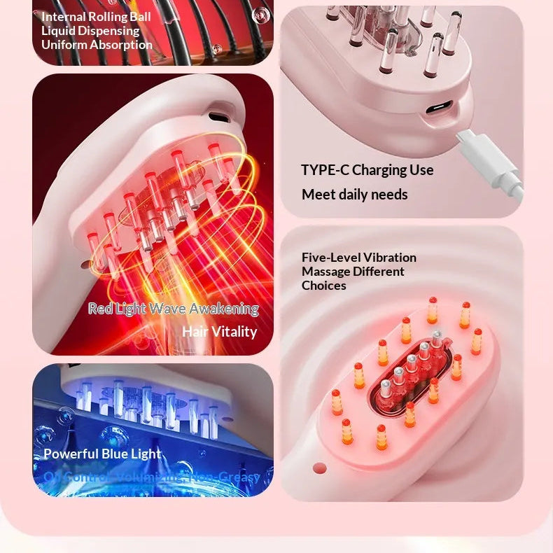 Silicone Scalp Serum Applicator & Massager Comb